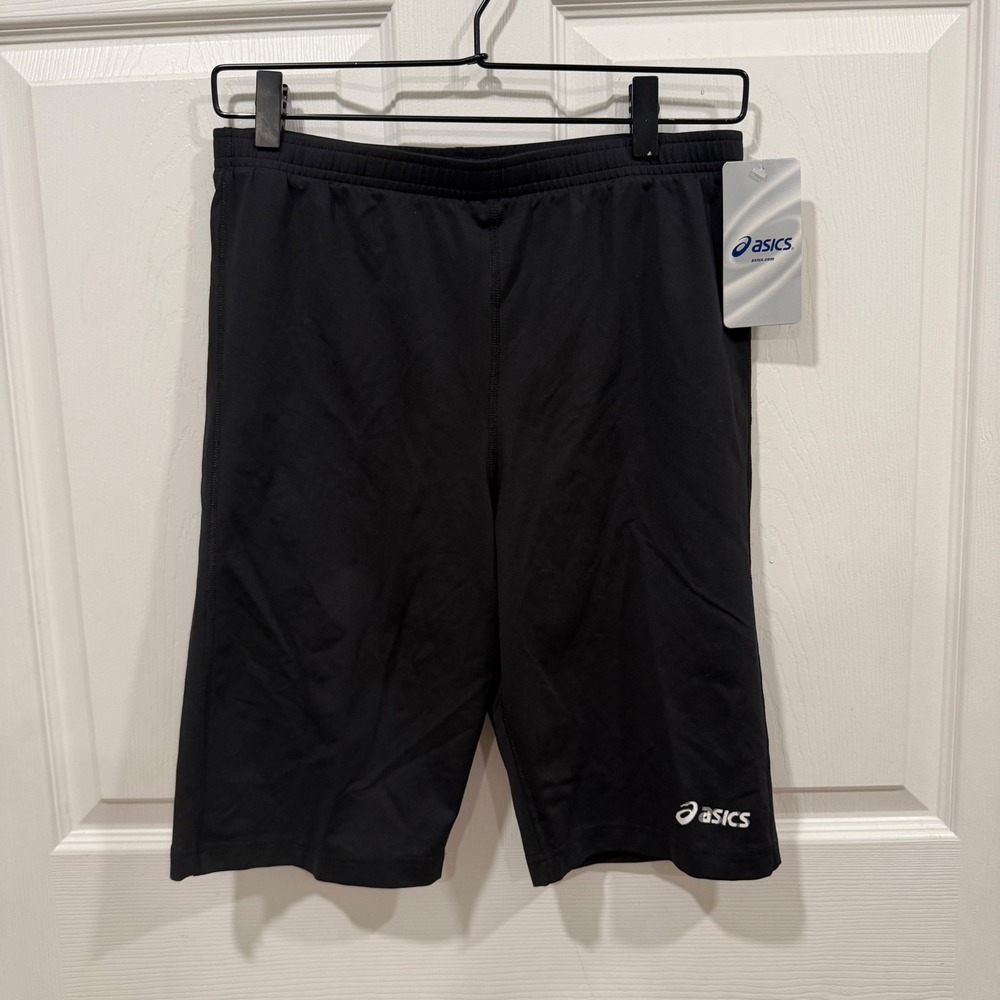 ASICS Medley Field Shorts Mens XL Black Compression Athletic TF708 New With Tags